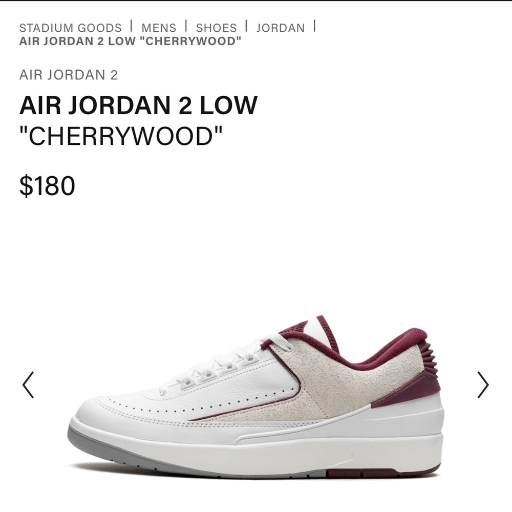 Jordan 2 Low Cherrywood (No Box) Used